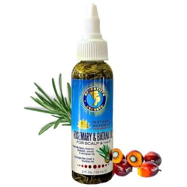 Imagem de Nefertiti's Secrets Óleo de alecrim e batana para crescimento do cabelo | 100% natural e hidratante com semente preta | abacate e lavanda, cabelos crespos e lisos | Produtos para cabelos cacheados