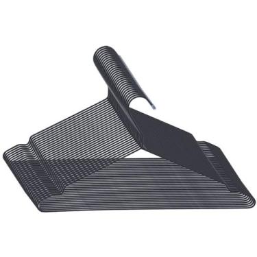 Imagem de Conjunto 60 Peças Cabide Moderno Aço Inox Pintado Organizador Guarda R