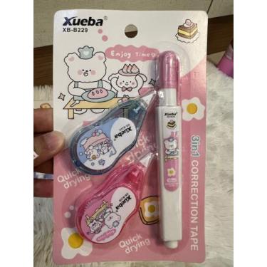 Imagem de KIT com 3 Peças 3 em 1 Corretivo em Fita Corretiva 6mx5mm Escolar Bran