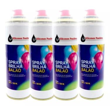 Imagem de Brilha Balão Spray Bexiga Festa Buffet  300ML Decoração 4 un - SILICON