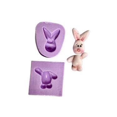 Imagem de F1001 molde de silicone kit 2 moldes coelho confeitaria biscuit - conf