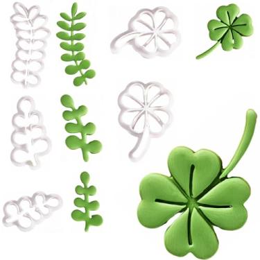 Imagem de Conjunto de cortadores de fondant de folha de palmeira de 5 peças – Decoração elegante de bolo, artesanato de açúcar, design de sobremesa DIY – Molde de plástico durável para padeiros