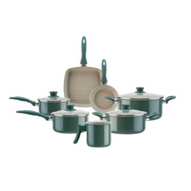 Imagem de Jogo De Panelas Brinox Antiaderente Ceramic Life 7 Peças