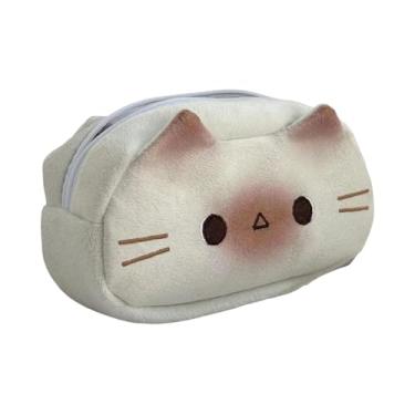 Imagem de harayaa Estojo de pelúcia organizador de papelaria bolsa de maquiagem compacta infantil bolsa de caneta para escola escritório feriados festas de natal