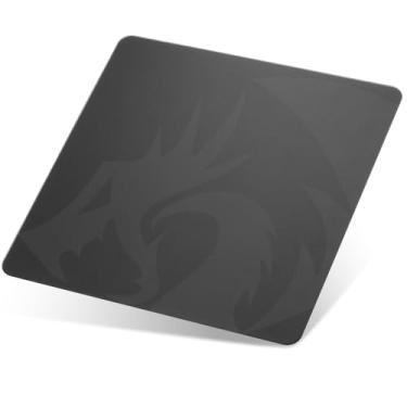 Imagem de Redragon Mouse pad de vidro PG1M - Superfície de precisão ultra suave com base antiderrapante, fácil de limpar, mouse rígido para jogos - 33 x 33 x 0,4 cm, preto