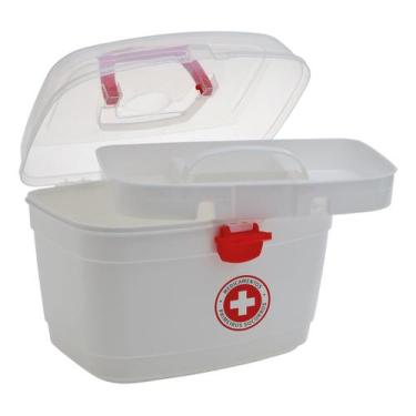 Imagem de Maleta Primeiros Socorros Branca Com Bandeja 23x15x13 CM - Paramount