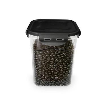 Imagem de Kit 2 Pote 1,5 L Hermético Acrílico Tampa com Trava Quadrado Porta Man