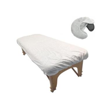 Imagem de Lençóis de mesa de massagem descartáveis e capas de encosto de cabeça 