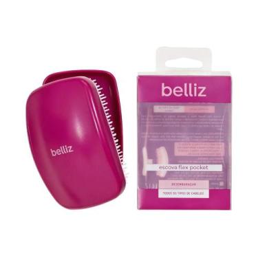 Imagem de Escova de Cabelo Portátil Flex Pocket Cassis Belliz