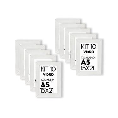 Imagem de Porta Retrato de Vidro 15x21cm Kit com 10 Unidades Lembrancinha de Festa