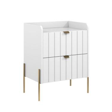 Imagem de mesinha de cabeceira industrial com gaveta para cama quarto de casal m