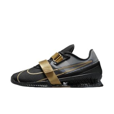 Imagem de Nike Tênis de treino masculino Romaleos 4, Preto/ouro metálico/branco/ouro metálico, 44