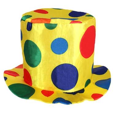 Imagem de DALJIAFA Chapéu de palhaço de Halloween chapéu de bobo de corte arco-íris chapéu de cabeça feminino masculino chapéu de festa para carnaval carnaval festival desfile Natal baile de máscaras cosplay