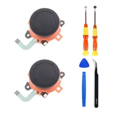 Imagem de Hzxkqmil Replacement Joysticks for Nintendo Switch 2 (2025), Analog Thumbstick Anti-Drift Joystick with Repair Tools for Joy-Con 2 Controller - 2 Pack (Orange)
