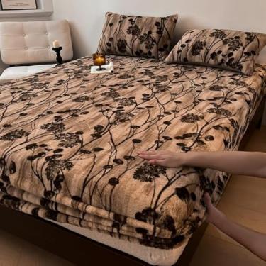 Imagem de Capa de colchão, respirável, acolchoado, protetor de cama, decorativo, bolsos profundos, acolchoado e silencioso, lavável na máquina - marrom - 2||solteiro: 119 x 200 cm (conjunto de 3 peças)