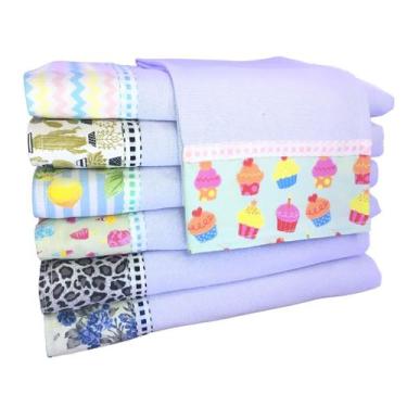 Imagem de Pano De Prato Pé De Galinha Barrado Variados 05 Unid - Hcarvalho