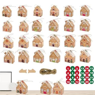 Imagem de Rrlihjgu Caixas De Doces Natalinas, 24 Peças Suporte Para Bolos e Muffins, Embalagens para Guloseimas de Festa de Inverno e Natal, Recipientes para Biscoitos Doces Chocolates