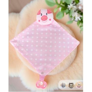 Imagem de Naninha De Bebê Com Prendedor De Chupeta Menina Menino(Porquinha)