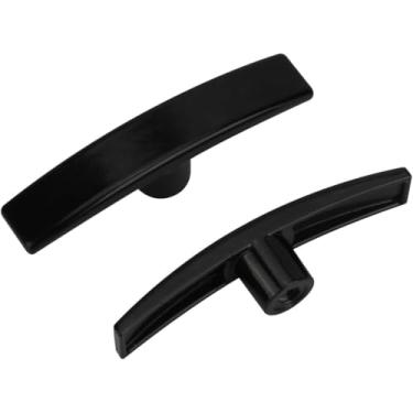 Imagem de UnibLn Substituição de manípulo de válvula de esgoto RV de 2 peças - alumínio em forma de T, para válvula de resíduos Valterra e válvulas de drenagem RV Camper portão de águas residuais preto