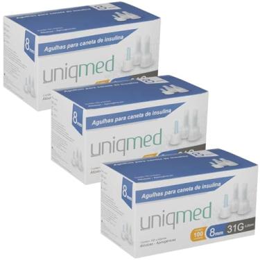 Imagem de Agulha para Caneta de Insulina 8mm 31G 0,25mm | 3 Caixas com 100 unidades