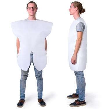 Imagem de Mepase Fantasia de Dente de Dia das Bruxas Fantasia de Fada dos Dentes Dentes Dentes Perolados Roupas Brancas Novidade Festa Divertida Fantasia Masculina Feminina, Adulto Tamanho Único