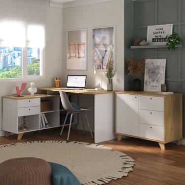Imagem de Conjunto Home Office: Escrivaninha 5946 + Balcão 6217