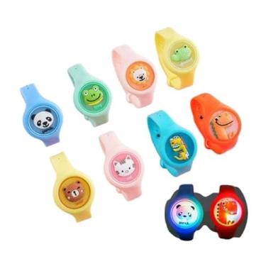 Imagem de Pulseira Repelente Infantil LED, Kit 2 Unidades, Bracelete Antimosquito com Relógio para Crianças e Bebês