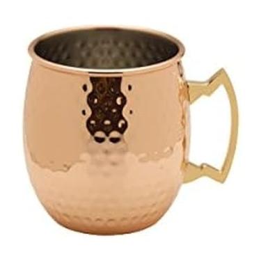Imagem de Towle Living Modernist Caneca martelada de Moscow Mule banhada a cobre, 510 g -