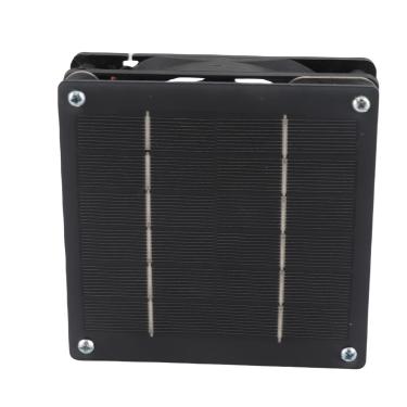 Imagem de Ventilador do painel solar monocristalino de solar 3W 6V ângulo solar de ângulo de escape de escape de escape de ângulo ajustável Circulação de ar eficiente para galinheiro