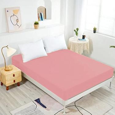 Imagem de Lençol com elástico NHNHN Queen Size Microfiber Blush