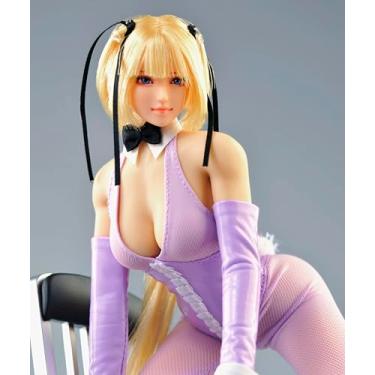 Imagem de ATSTORYTIDE 1/6 Ratio of Women's Clothing，Sexy Dress, Sexy Short Skirt, Revealing Chest Set, Rabbit Costume (Purple)