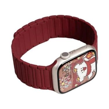 Imagem de Pulseira Esportiva Magnética De Silicone De 49mm 45mm 46mm 42mm 38mm 4