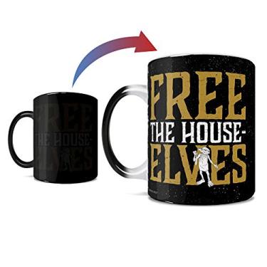 Imagem de Morphing Mugs Harry Potter - Dobby - Free The House Elves - Uma caneca de cerâmica sensível ao calor que muda de cor de 325 ml - Imagem revelada quando um líquido quente é adicionado!