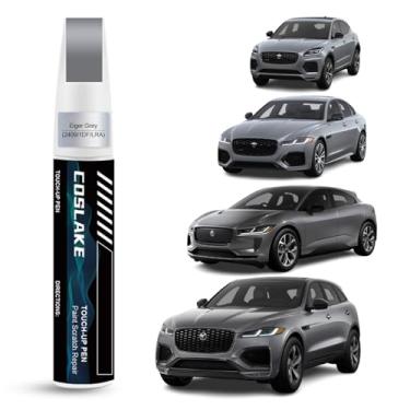 Imagem de COSLAKE Tinta de retoque de carro (cinza (2409/1DF/LRA)) para Jaguar, kit de reparo de arranhões de pintura de carro, solução rápida e fácil de reparar, caneta removedor de arranhões 2 em 1 com cor