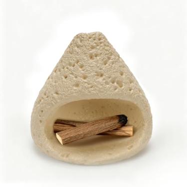 Imagem de Suporte de fósforo de concreto com golpe para fósforos longos, acessório decorativo de vela (irregular), suporte para queimador de incenso, suporte Palo Santo