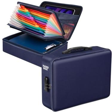 Imagem de Caixa de documentos à prova de fogo com fechadura, estojo rígido durável, organizador de arquivos, cofre de fogo, design rígido, impermeável, à prova de fogo, organizador de documentos importantes