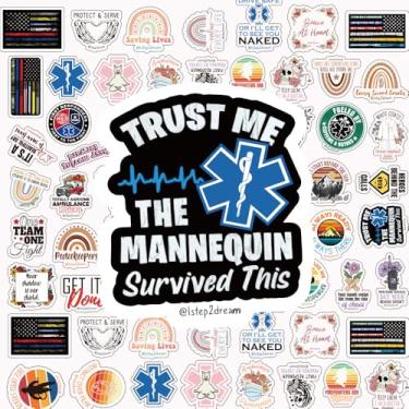 Imagem de Magictodoor Adesivos de socorrista – Decalques premium para equipe de ambulância e pessoal de emergência | Presentes de suporte à prova d'água