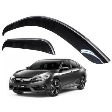 Imagem de Calha De Chuva Honda Civic 4 Portas 2017 2018 Fumê