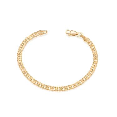 Imagem de Pulseira rommanel folheada a ouro 18k grumet dupla 20cm