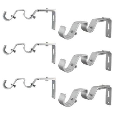 Imagem de Suporte de haste de cortina Kowibcl Heavy Duty ajustável 3/4 e 5/8