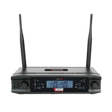 Imagem de Microfone UHF Duplo MULTI-FREQUENCIA 2X300 Canais Transmisso Digital -