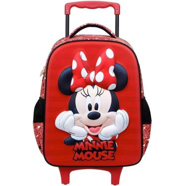 Imagem de Mochila Minnie Mouse com Rodinhas Infantil Escolar para Meninas - Xeryus