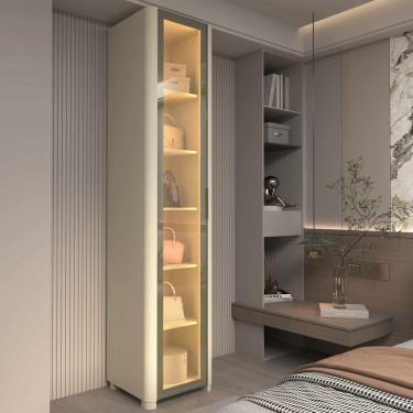 Imagem de Guarda Roupa Sapateira Modular Reflecta 1 Porta LED Innova Off White - Gelius