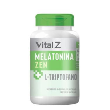 Imagem de Melatonina + L Triptofano (Melatonina Zen) - 30 Cápsulas-Unissex
