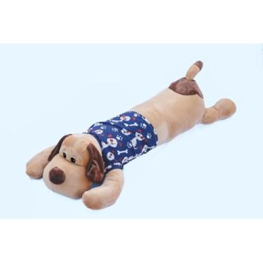 Imagem de Almofada de Corpo Gigante, Antialérgica, Modelo Xuxão Dog (Dog caramelo azul escuro)