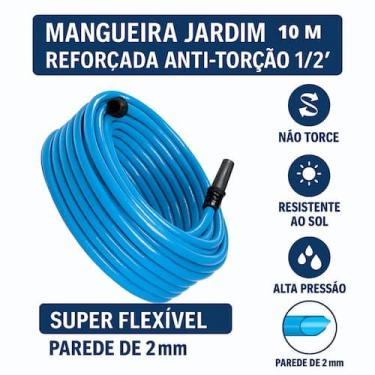 Imagem de Mangueira jardim flexivel 1/2 reforçada anti torção 10 metros - LAR&PR