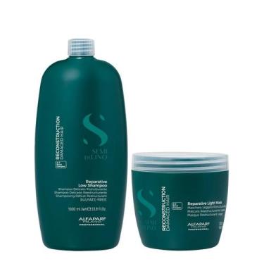 Imagem de Kit Alfaparf Semi Di Lino Reconstruction - Shampoo 1L + Máscara Suave 