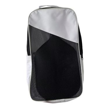 Imagem de Pegciuho Saco de Pickleball Saco de Raquete de Pickleball Bolsa com Fecho de Zíper Sacos para Raquetes de Tênis de Mesa, Branco