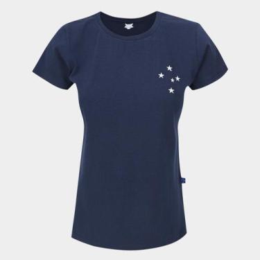 Imagem de Camiseta Cruzeiro Classic Baby Look Feminina - Surf Center, Marinho, M