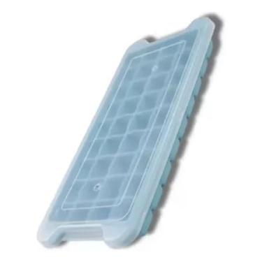 Imagem de Forma de Gelo Silicone com Tampa - Live de BPA (3,36cubos)